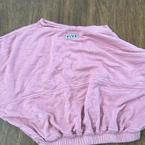 Five Dancewear Adult XS cropped pink crew sweatshirt.